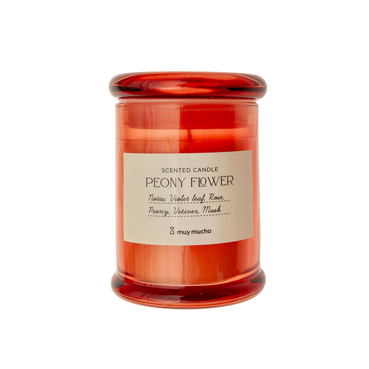 Vela c/tapa peony flower