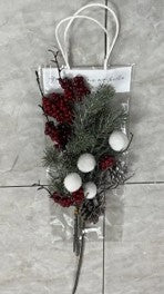 Decorated pine branch