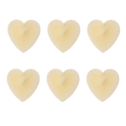 Pack 6 velas chá coração