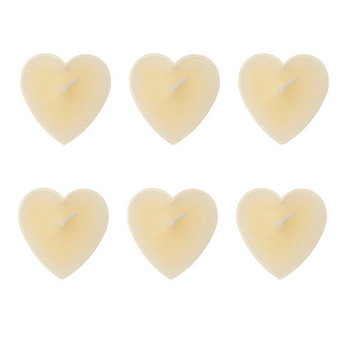 Confezione da 6 lumini a forma di cuore