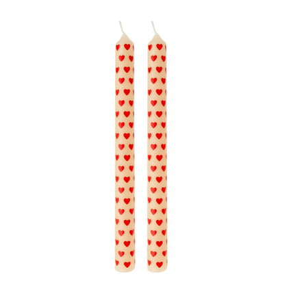 Pack of 2 heart spark plug candles