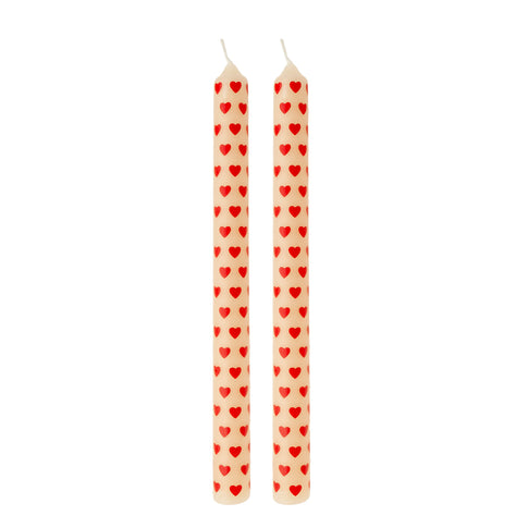 Pack of 2 heart spark plug candles