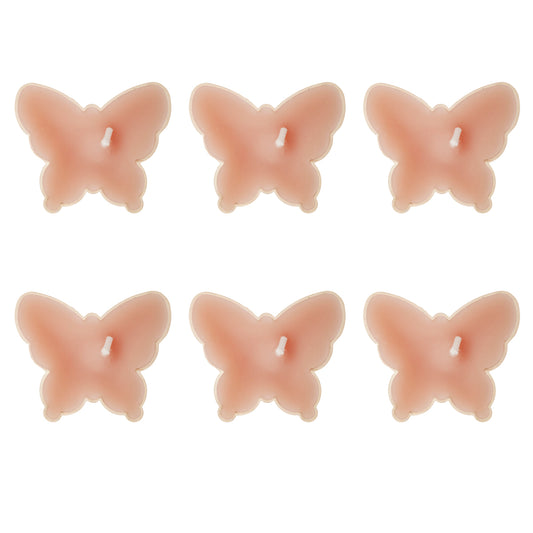 Pack 6 velas té mariposas