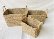 Organizer with vegetable fiber handles 30x20x22cm