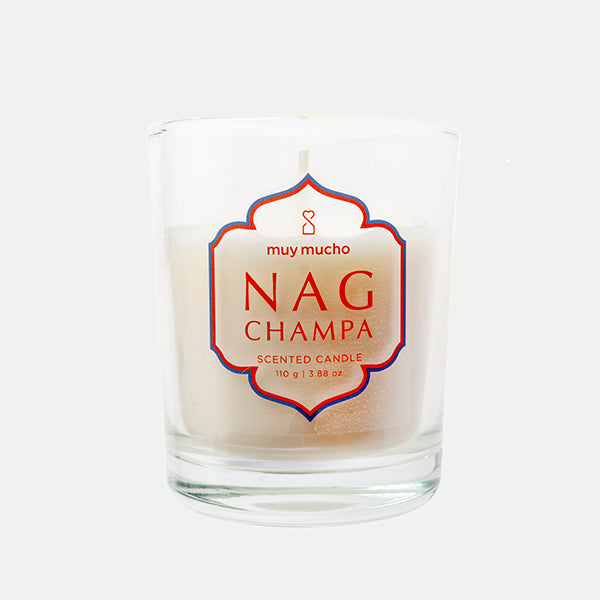 Candela di Nag Champa in vetro