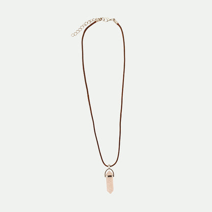 Collar cuarzo rosa