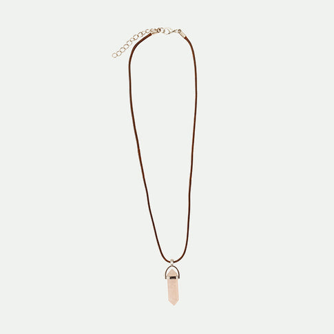 Collar cuarzo rosa