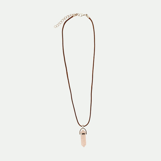 Collier en quartz rose