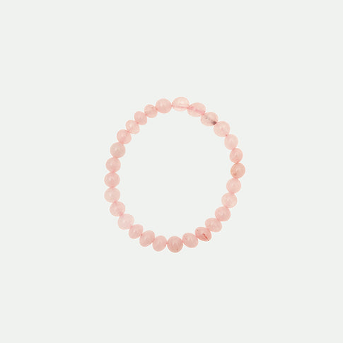 Pulseira de quartzo rosa