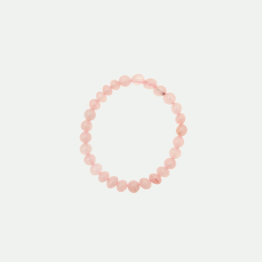 Pulseira de quartzo rosa