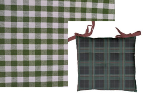 Cuscino per sedia a quadretti Gingham
