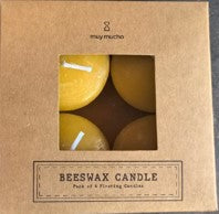 Pack 4 velas flotantes panal