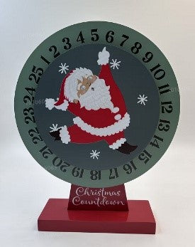 Calendario adviento rueda madera