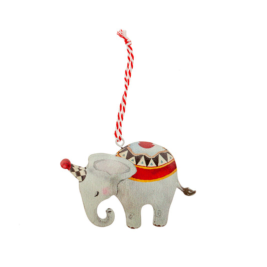 Colgante metálico elefante