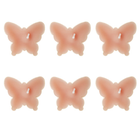 Pack 6 velas té mariposas