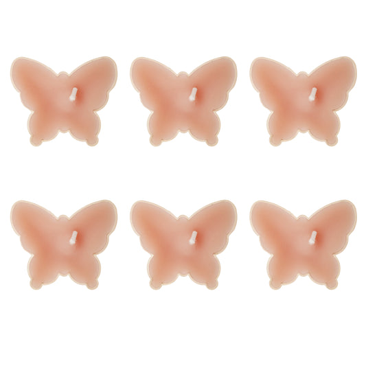 Pack 6 velas té mariposas