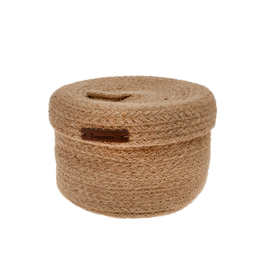 Cesta redonda con tapa