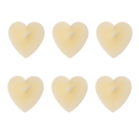 Pack 6 velas té corazón