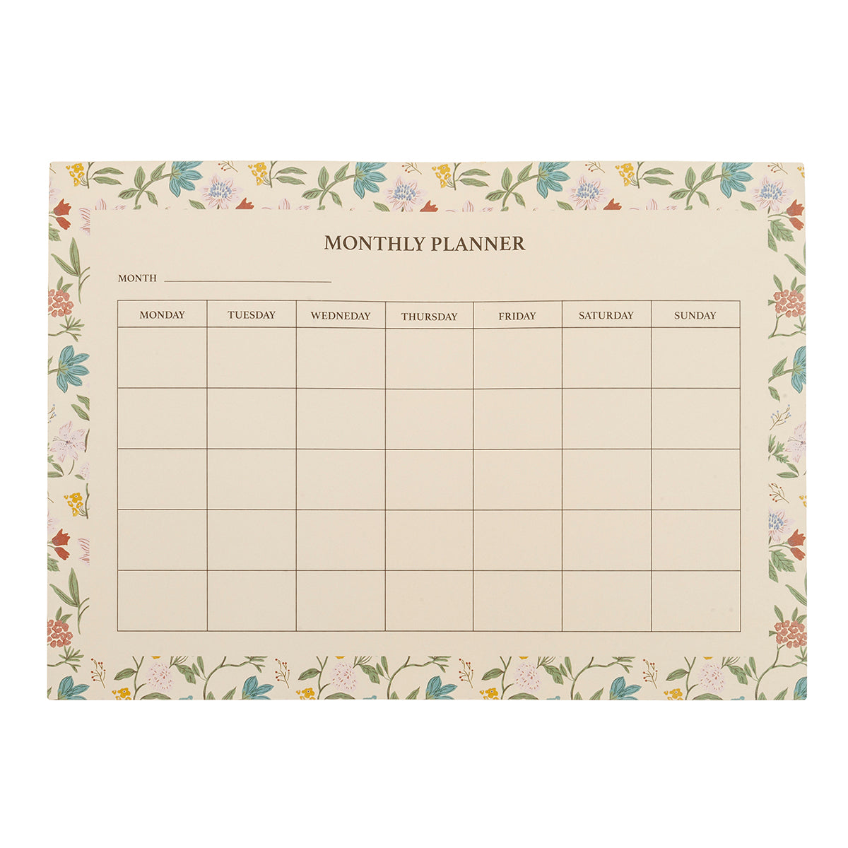 Planner mensile floreale