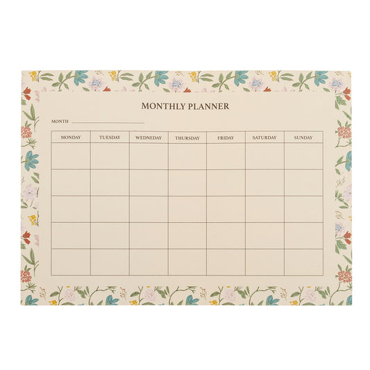 Planner mensual floral