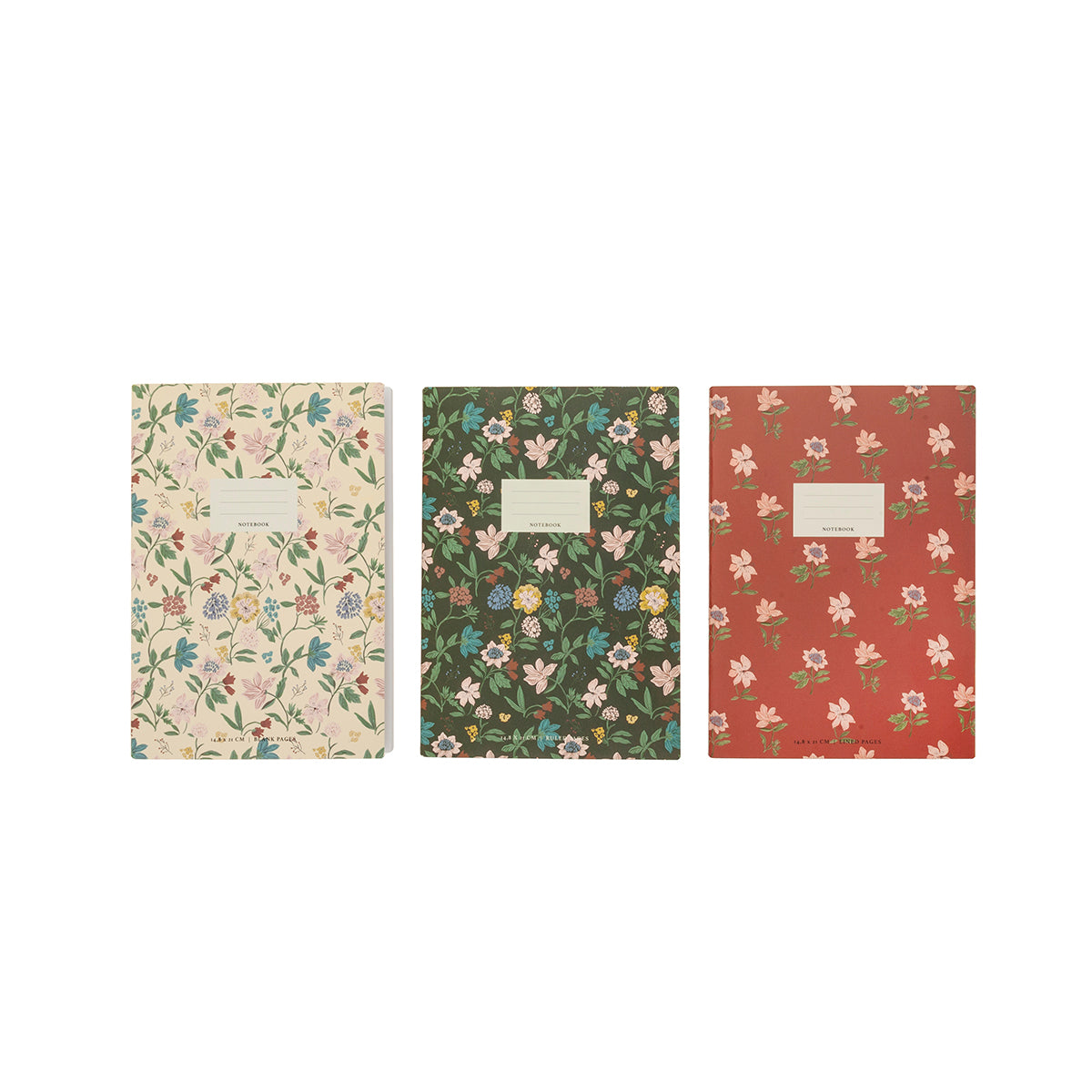 Pack 3 libretas floral