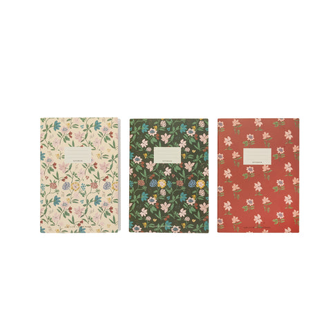 Pack 3 libretas floral