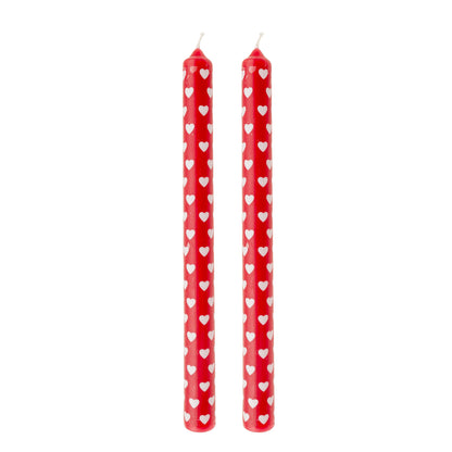 Pack of 2 heart spark plug candles