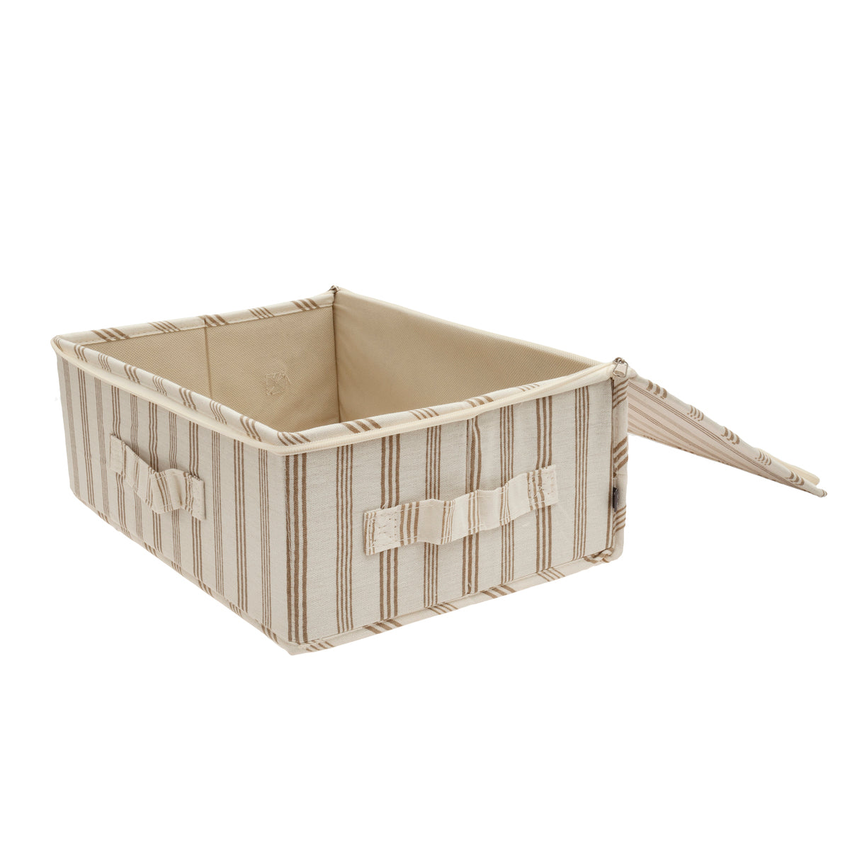 Boîte avec couvercle, fermeture et poignée
