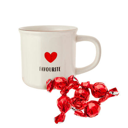 Taza Con Chocolate Y Caramelo 13X10,5X11,5Cm Ún.