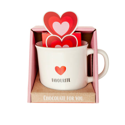 Taza Con Chocolate Y Caramelo 13X10,5X11,5Cm Ún.