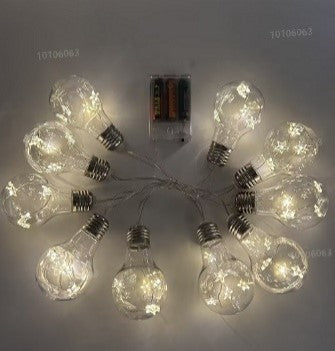 Guirlanda de LED com lâmpadas e estrelas