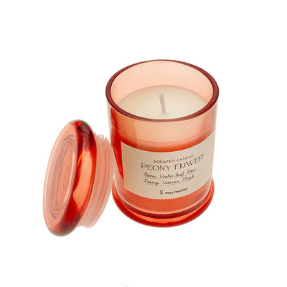 Vela c/tapa peony flower