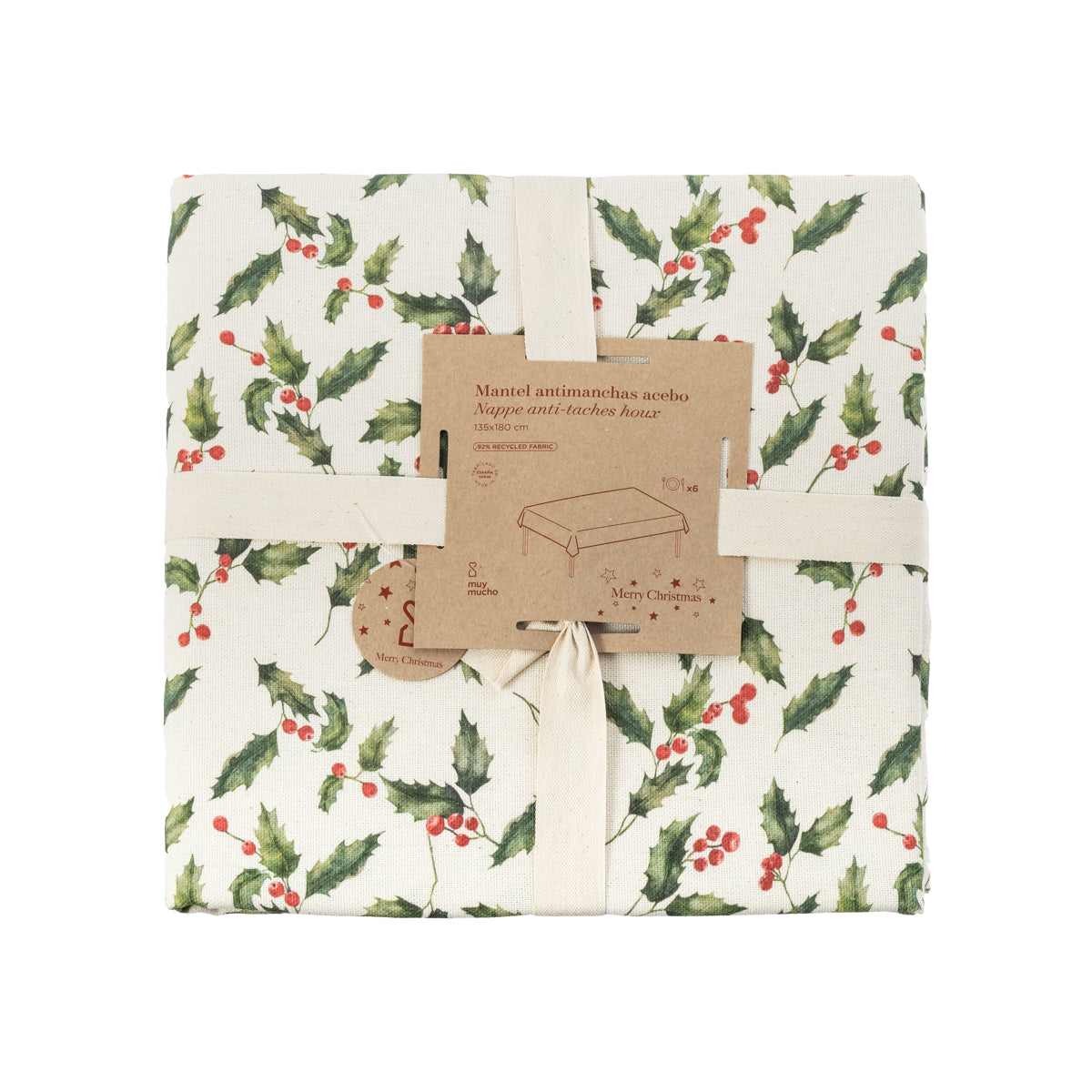 Mantel atimanchas acebo 135x180cm