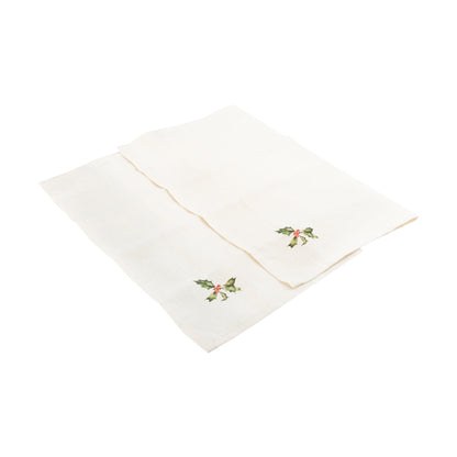 Pack 2 servilletas acebo 40x40cm