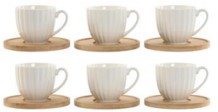 Lot de 6 tasses à café avec soucoupes