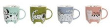 Caneca de porcelana turquesa para cães e gatos