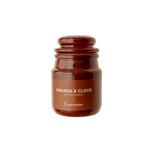 Kaars met deksel oranje&kruidnagel 85gr