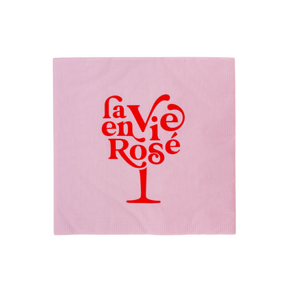 Servilleta papel la vie en rose