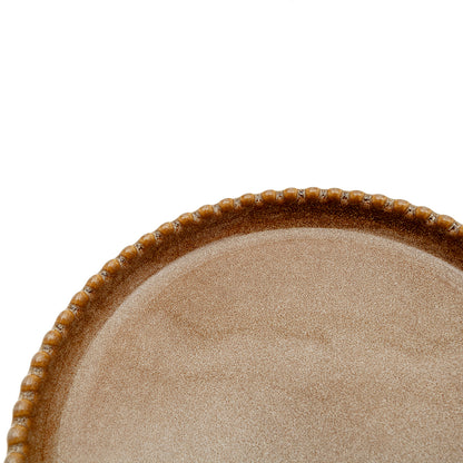 Plato gres marrón