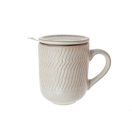 Mug infusiones gres blanco
