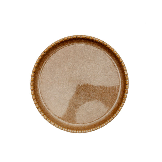 Plato gres marrón