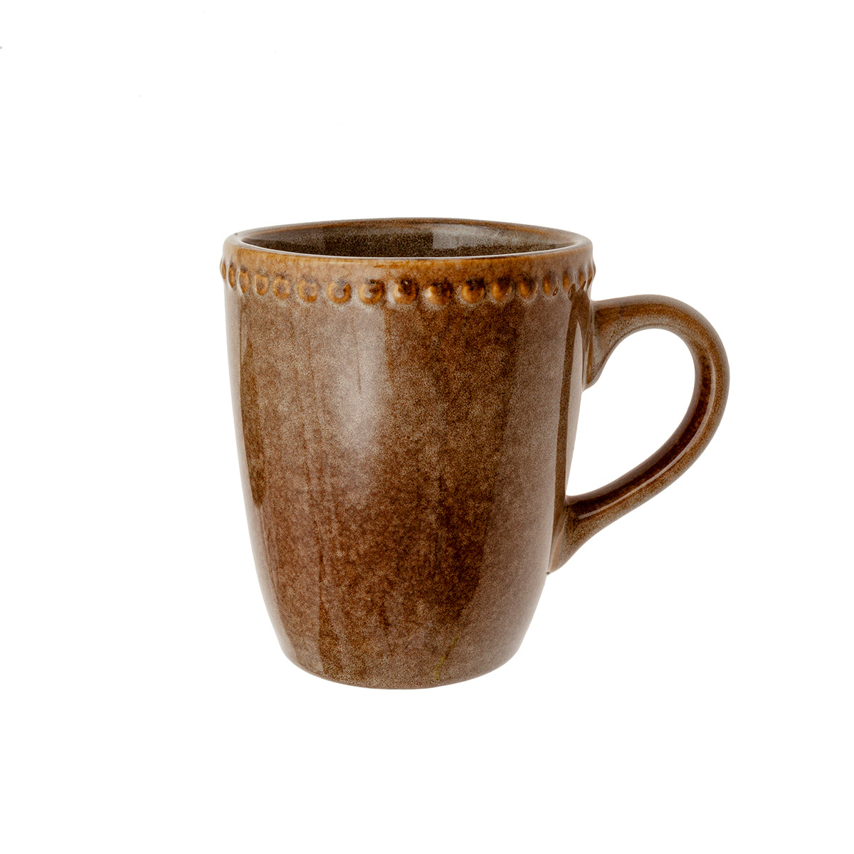 Mug gres esmaltado marrón