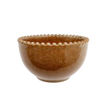 Bol gres esmaltado marrón