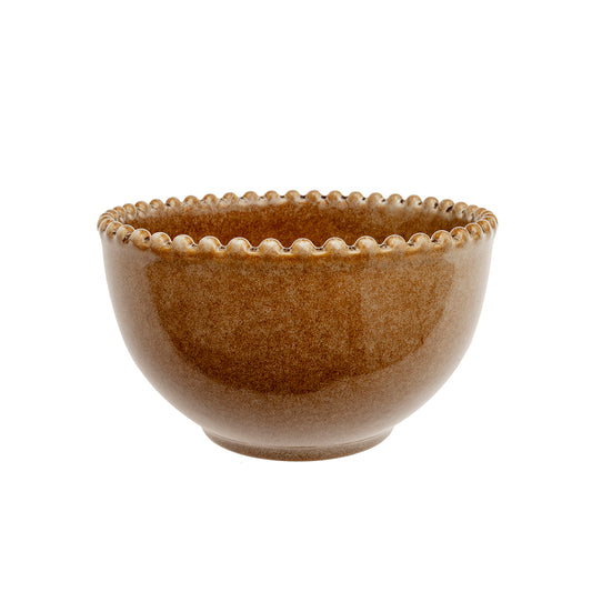 Bol gres esmaltado marrón