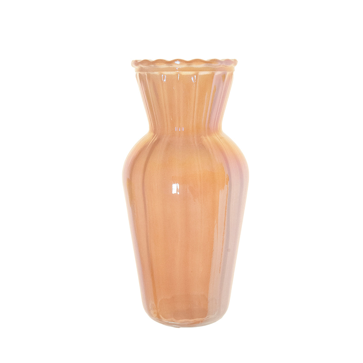 Jarron vidrio lacado selly rosa