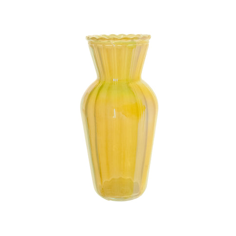 Jarron vidrio lacado selly amarillo