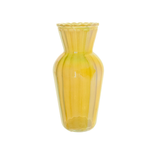 Jarron vidrio lacado selly amarillo