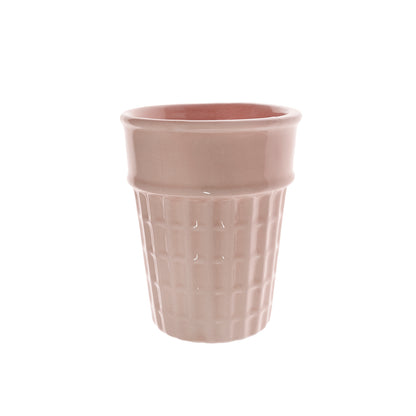 Plastikbecher Eis rosa