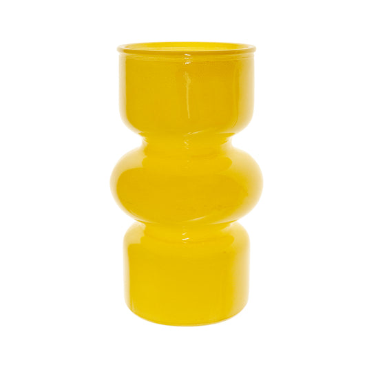 Jarron vidrio lacado maika amarillo
