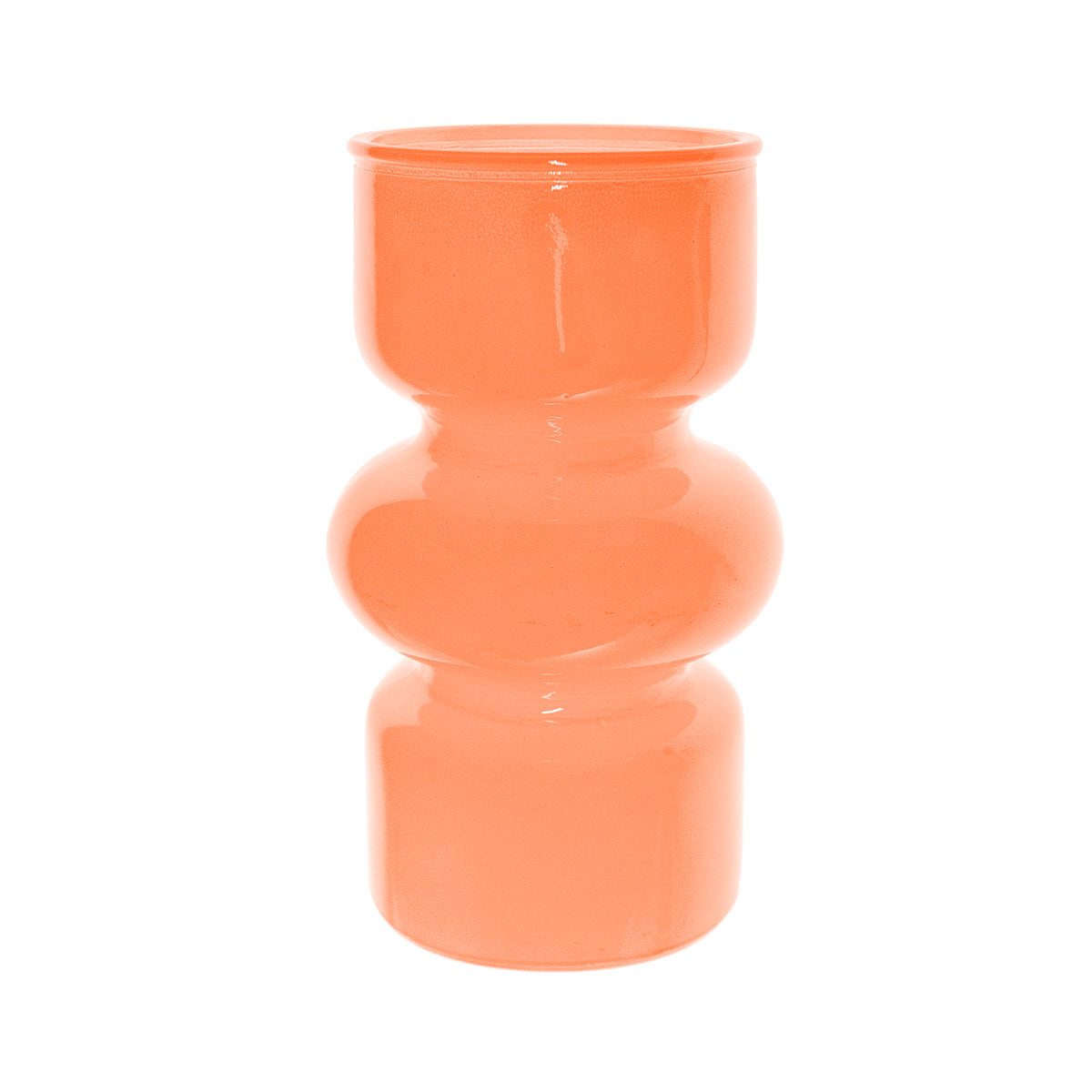 Jarron vidrio lacado maika rosa